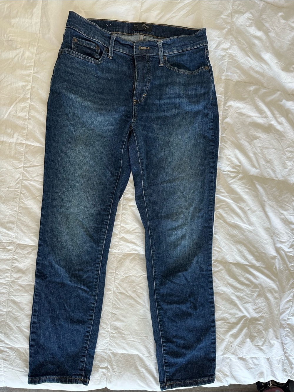 Banana Republic Curvy Girlfriend Jeans in Dark Blue